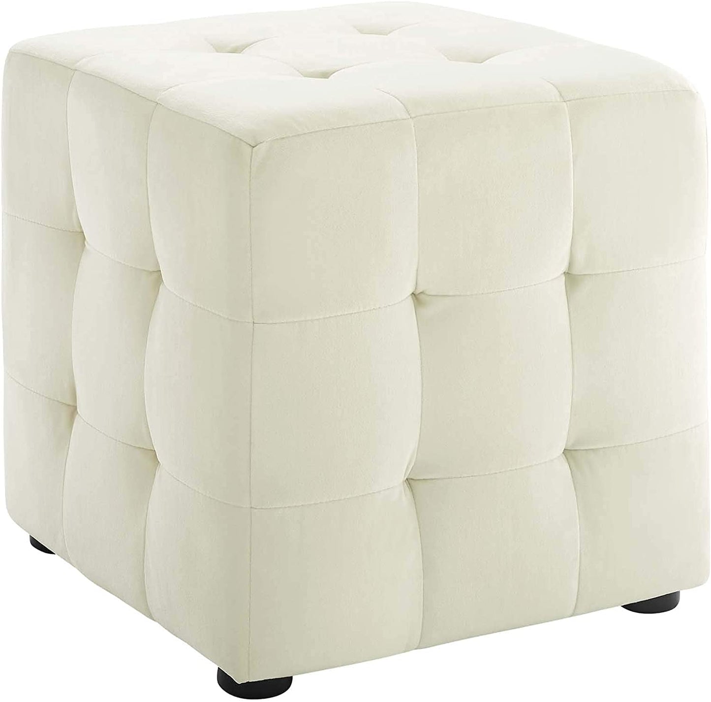 Ottoman Stool for Living Room – Cushioned Square Pouffe