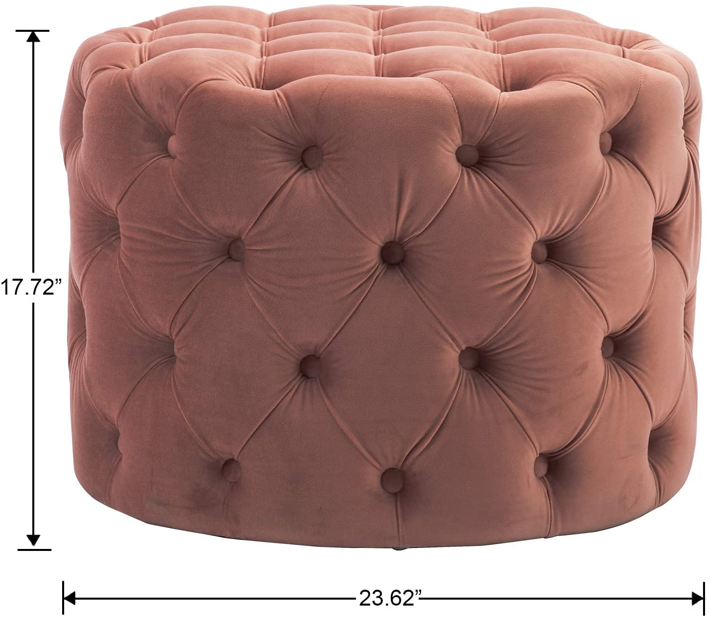 π HomeClave Round Tufted Velvet Ottoman β Pink Plush Footstool & Accent Coffee Table for Living Room β¨