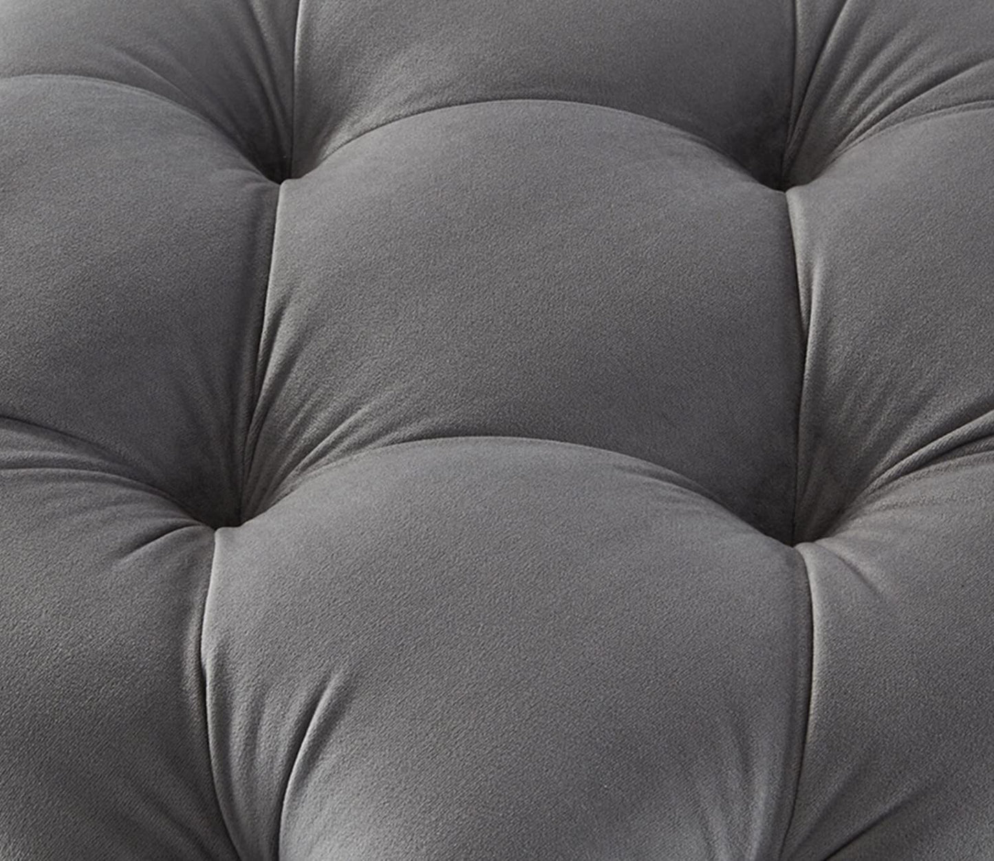 βͺ HomeClave Luxury Tufted Velvet Cube Ottoman Pouffe β Gray Footstool & Accent Seat πβ¨