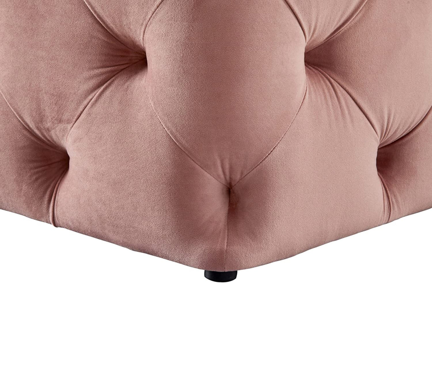 🌸 HomeClave Luxury Tufted Velvet Cube Ottoman Pouffe – Blush Pink Accent Seat & Footstool ✨