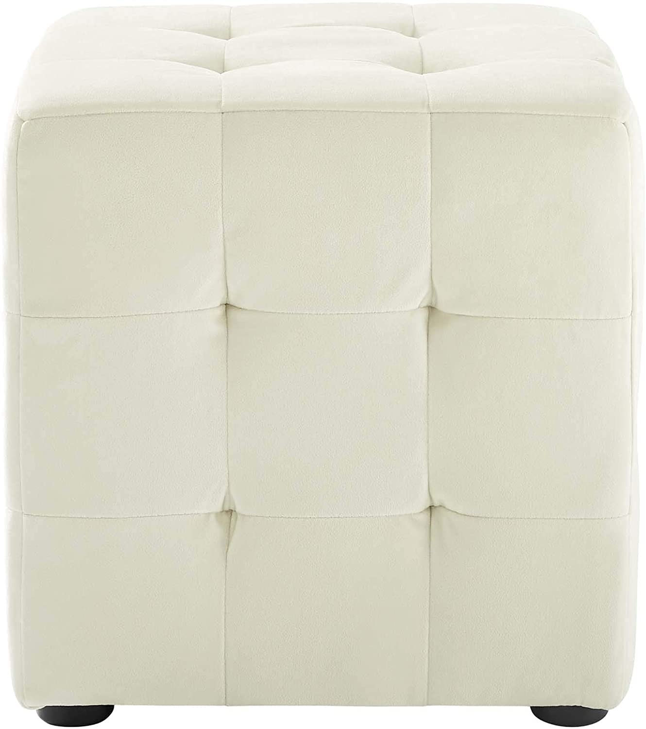 Ottoman Stool for Living Room – Cushioned Square Pouffe
